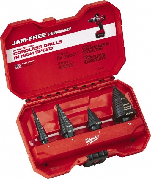 Step drill shop bit set