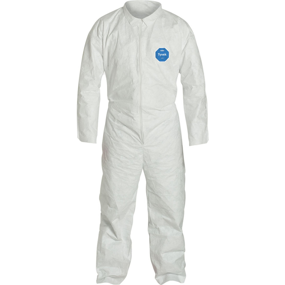 Disposable Coveralls: Particle Protection, Size X-Large, 1.2000 oz, Tyvek 400 TY120SWH