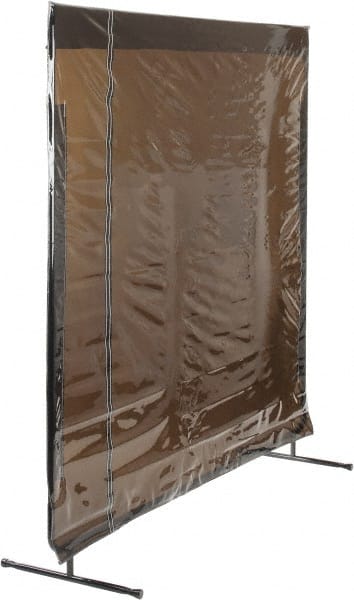 6 Ft. Wide x 6 Ft. High, 14 mil Thick Transparent Vinyl Portable Welding Screen Kit