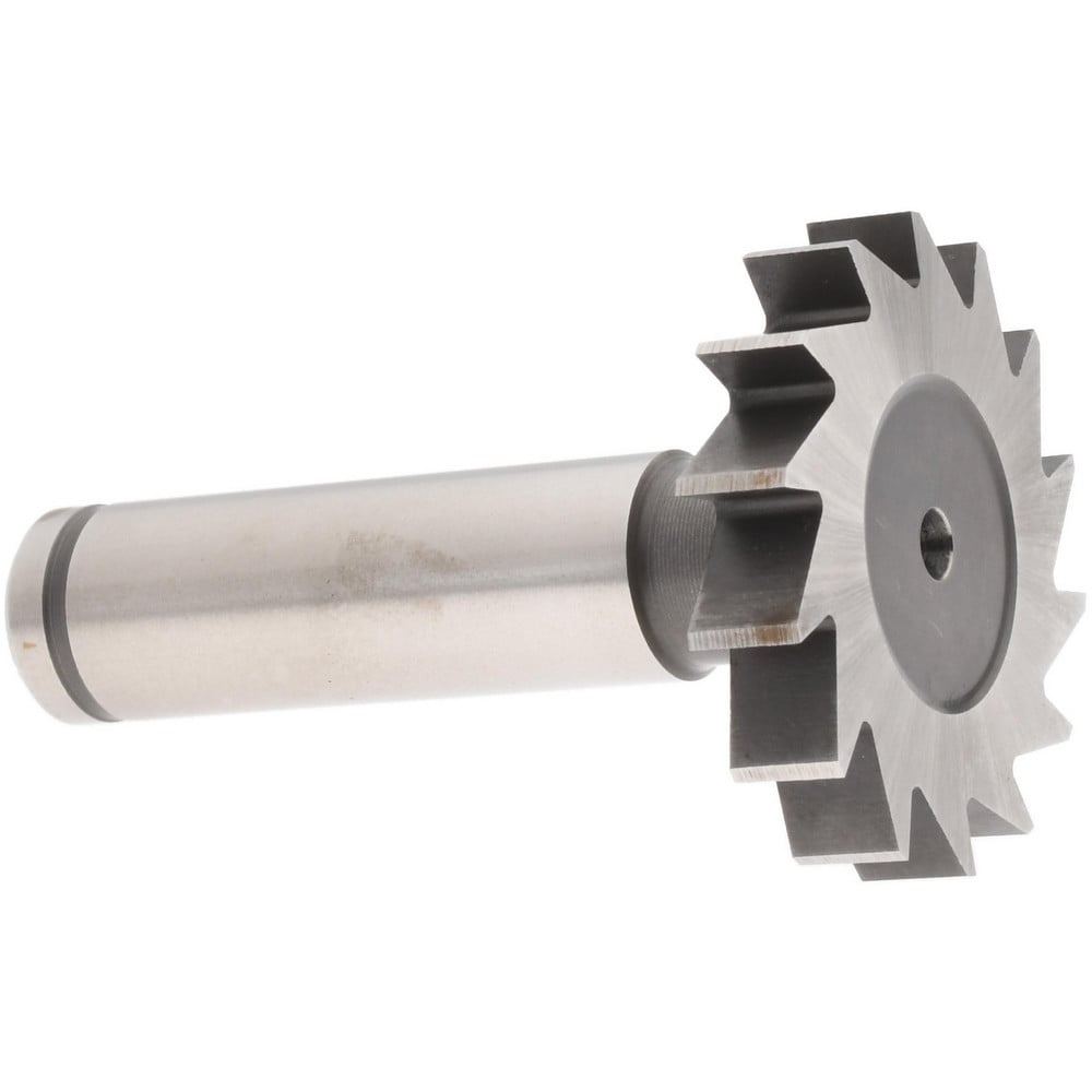 Woodruff Keyseat Cutter: 1.375" Cut Dia, 0.25" Cut Width, 1/2" Shank Dia, Straight Tooth