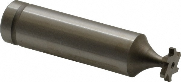 Woodruff Keyseat Cutter: 0.375" Cut Dia, 0.0625" Cut Width, 1/2" Shank Dia, Staggered Tooth
