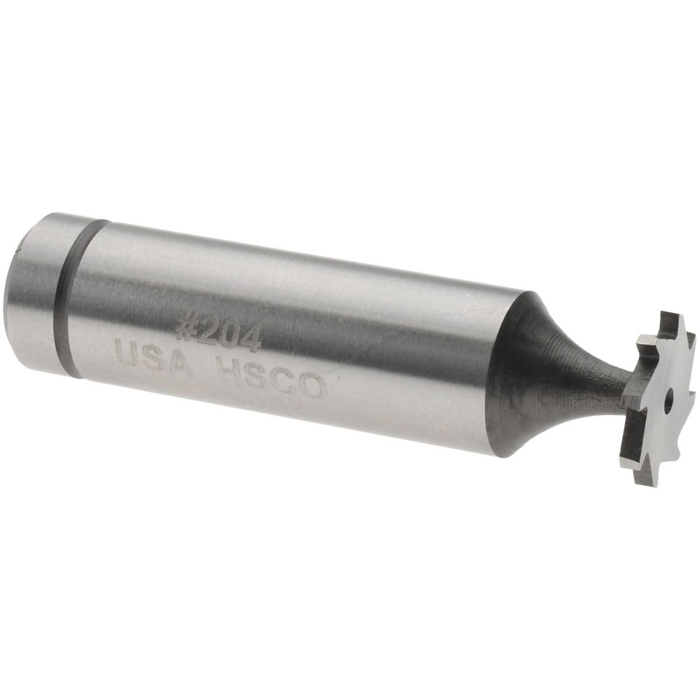 Woodruff Keyseat Cutter: 0.5" Cut Dia, 0.0625" Cut Width, 1/2" Shank Dia, Staggered Tooth