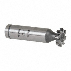 Made in USA CSTKY450 Woodruff Keyseat Cutter: 0.625" Cut Dia, 0.125" Cut Width, 1/2" Shank Dia, Staggered Tooth Image