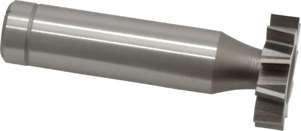 Woodruff Keyseat Cutter: 0.875" Cut Dia, 0.2188" Cut Width, 1/2" Shank Dia, Staggered Tooth