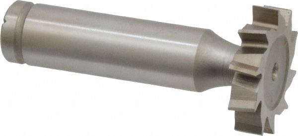 Woodruff Keyseat Cutter: 1" Cut Dia, 0.2188" Cut Width, 1/2" Shank Dia, Staggered Tooth