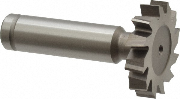 Made in USA CSTKY975 Woodruff Keyseat Cutter: 1.25" Cut Dia, 0.25" Cut Width, 1/2" Shank Dia, Staggered Tooth Image