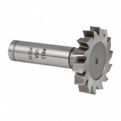 Made in USA CSTKY1025 Woodruff Keyseat Cutter: 1.5" Cut Dia, 0.25" Cut Width, 1/2" Shank Dia, Staggered Tooth Image
