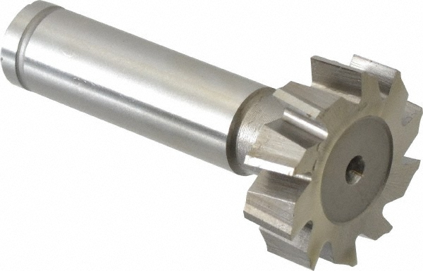 Made in USA CSTKY1075 Woodruff Keyseat Cutter: 1.125" Cut Dia, 0.3125" Cut Width, 1/2" Shank Dia, Staggered Tooth Image