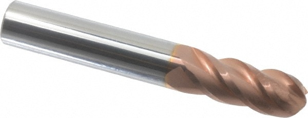 ProMax 116-02412 Ball End Mill: 0.375" Dia, 0.875" LOC, 4 Flute, Solid Carbide Image