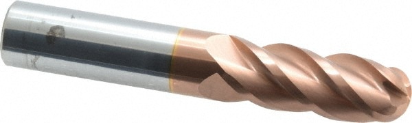 ProMax 116-03212 Ball End Mill: 0.5" Dia, 1.25" LOC, 4 Flute, Solid Carbide Image