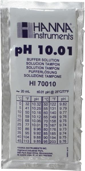 Hanna Instruments HI70010P 10.01% pH Range Buffer Pouch 