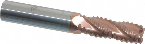 ProMax 100-02412 Corner Radius End Mill: 3/8" Dia, 7/8" LOC, 0.055 to 0.065" Radius, 4 Flutes, Solid Carbide Image