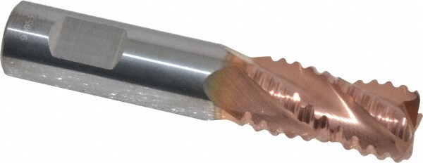 Corner Radius End Mill: 3/8" Dia, 5/8" LOC, 0.055 to 0.065" Radius, 4 Flutes, Solid Carbide