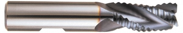 Square End Mill: 3/8'' Dia, 7/8'' LOC, 3/8'' Shank Dia, 2-1/2'' OAL, 3 Flutes, Solid Carbide