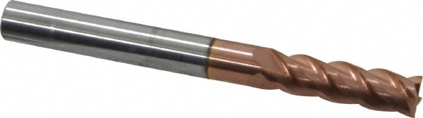 ProMax 111-01612 Square End Mill: 1/4 Dia, 3/4 LOC, 1/4 Shank Dia, 2-1/2 OAL, 4 Flutes, Solid Carbide Image