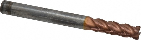 ProMax 120-01612 Corner Radius End Mill: 1/4" Dia, 3/4" LOC, 0.02" Radius, 4 Flutes, Solid Carbide Image