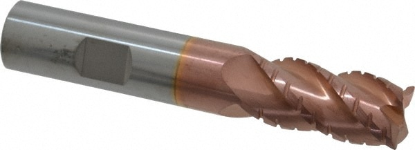 ProMax 120-04012 Corner Radius End Mill: 5/8" Dia, 1-1/4" LOC, 0.03" Radius, 4 Flutes, Solid Carbide Image