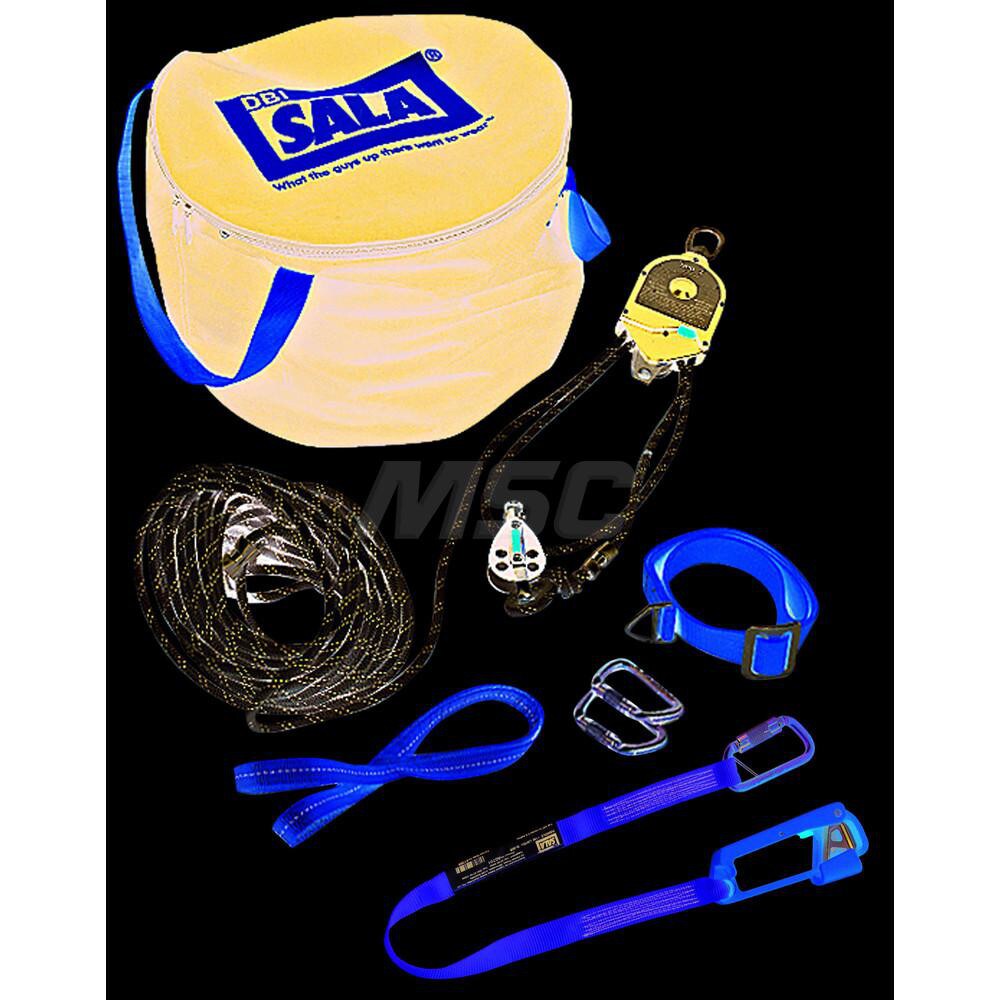 Fall Protection Kits; Kit Type: Rescue Kit ; Application: General Industry ; Color: Blue ; Material: Polyester ; Standards: ANSI; OSHA ; Lanyard Length (Feet): 100ft