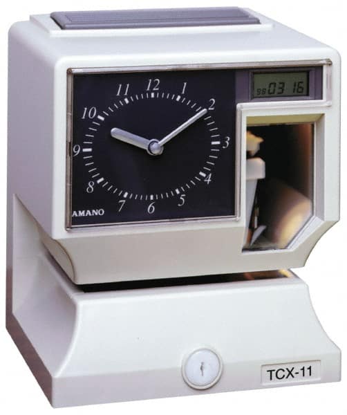 Amano TCX-11/5477 110 VAC, Dial,Digital Plastic Manual and Automatic Time Clock and Recorder 