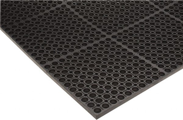 Bevelled on All Four Sides Ribbed Pattern Top Made in USA Black RoHS and REACH Compliant 3 Feet Wide x 5 Feet Long x 3/8 Inches Thick Bertech Anti Fatigue Floor Mat