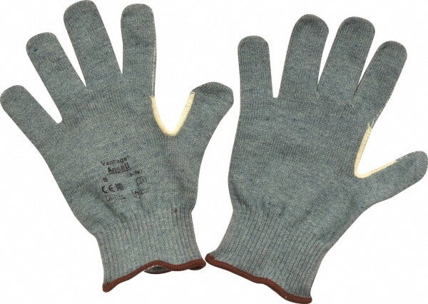 Cut & Abrasion-Resistant Gloves: Activarmr 70-761, Cut A4, Puncture 0, Abrasion 2, 10 ga, Size Large - Aramid, Nylon & Acrylic, Uncoated-Coated, Uncoated Coating, Green Pair