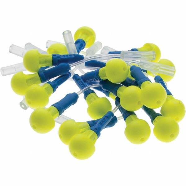 Earplugs: 28 dB, Foam, Cylinder, Push-In, Corded,  n-Metal Detectable - Yellow, 50 Pairs per Pack, Reusable