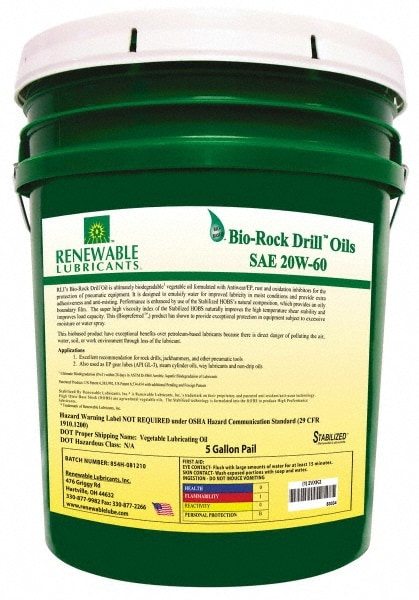 5 Gal Pail, ISO 150, SAE 20W-60, Rock Drill Oil