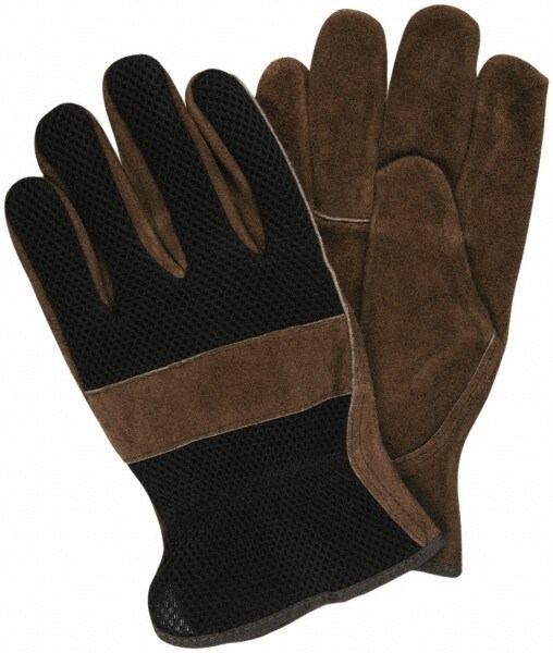 brown work gloves