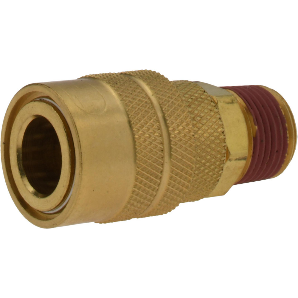 Pneumatic Hose Coupling: 3/8" Thread, 1/4" Body Dia, Industrial Interchange