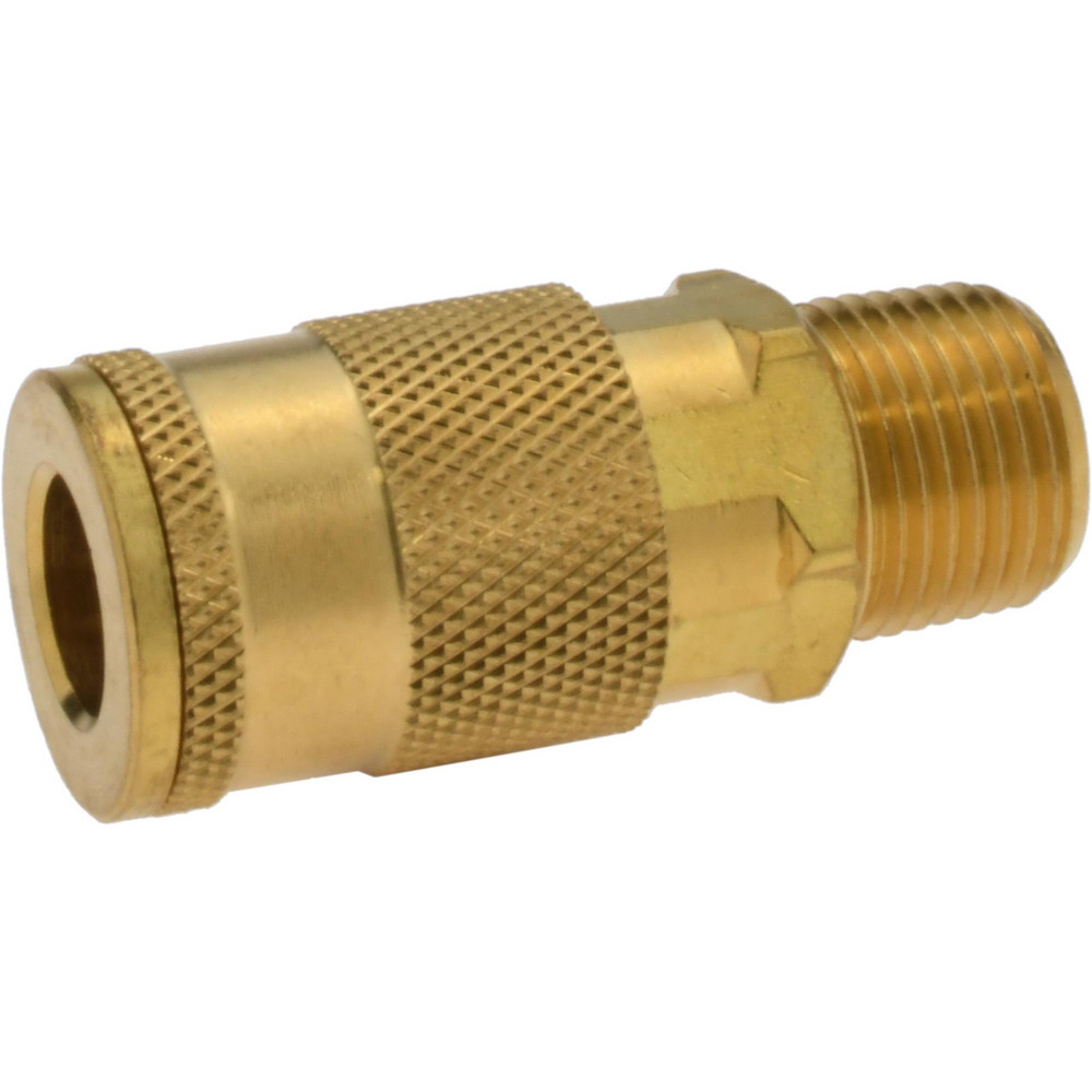 Pneumatic Hose Coupling: 3/8" Thread, 1/4" Body Dia, Tru-Flate Automotive Interchange