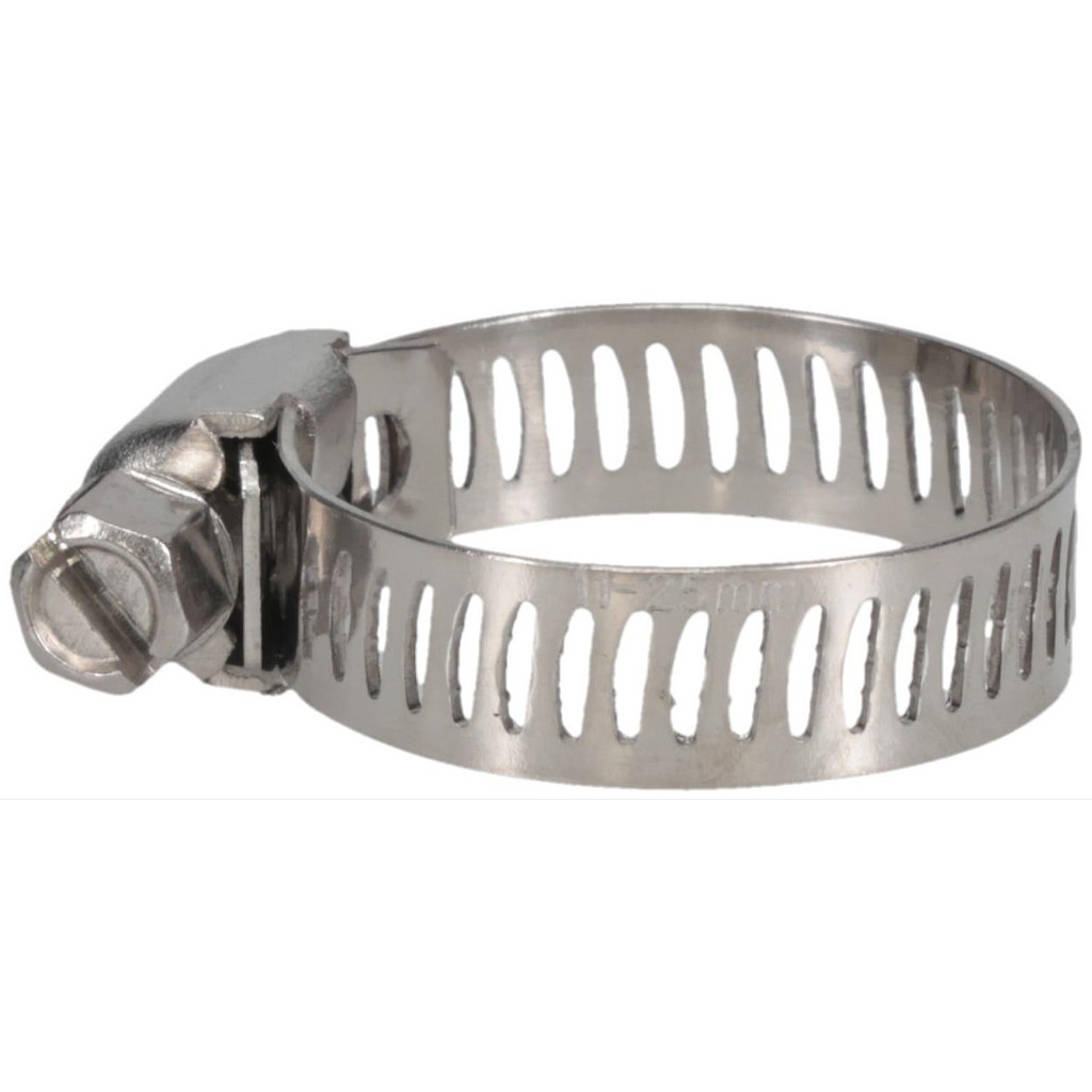 Jupiter Pneumatics | Value Collection Worm Gear Clamp: Worm Drive, SAE 8, 3/8 to 1" Dia, Stainless Steel Band - 5/16" Wide | 5-Pack | Part