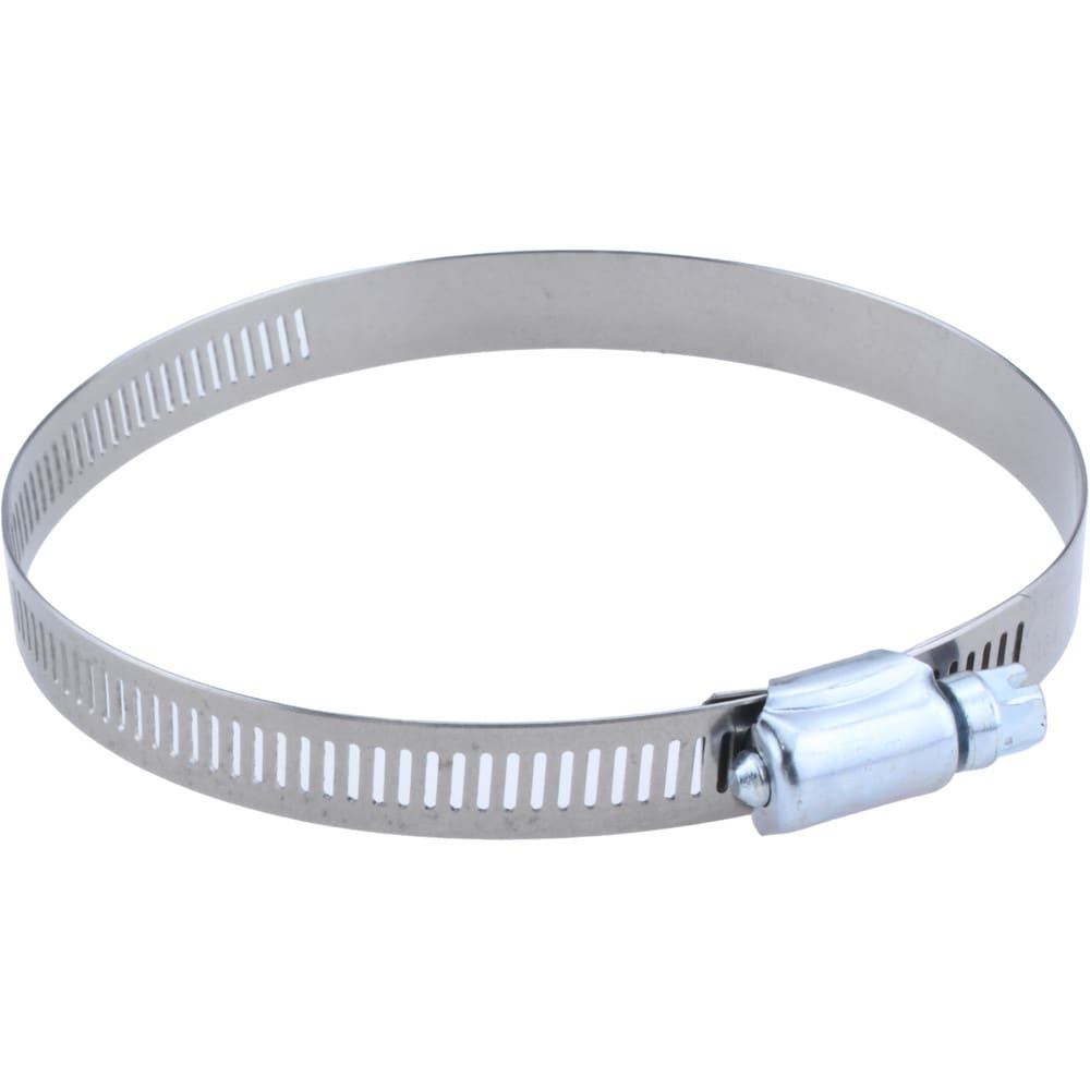 Worm Gear Clamp: SAE 64, 2-1/2 to 4-1/2" Dia, Stainless Steel & Carbon Steel Band