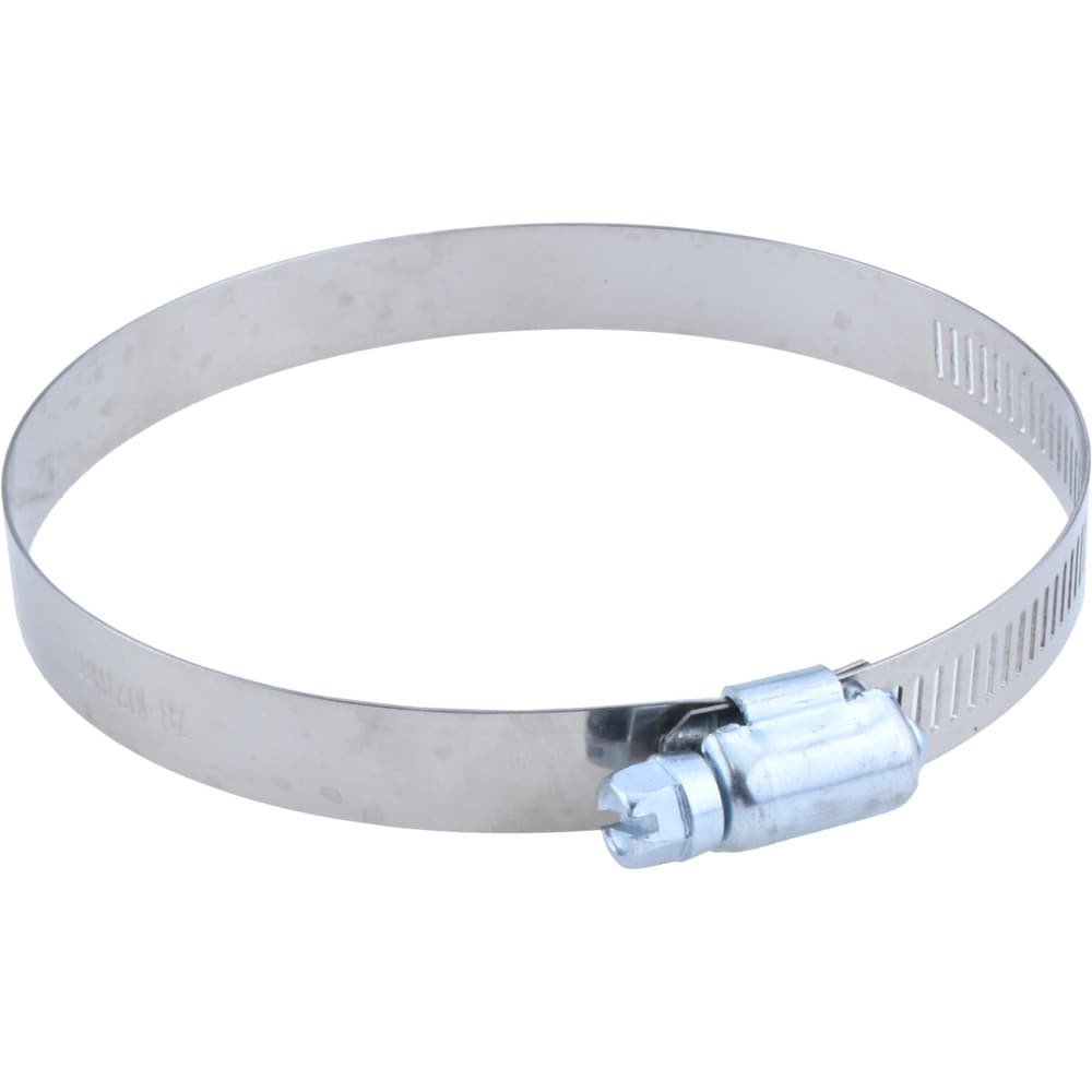 Worm Gear Clamp: SAE 56, 3 to 4" Dia, Stainless Steel & Carbon Steel Band