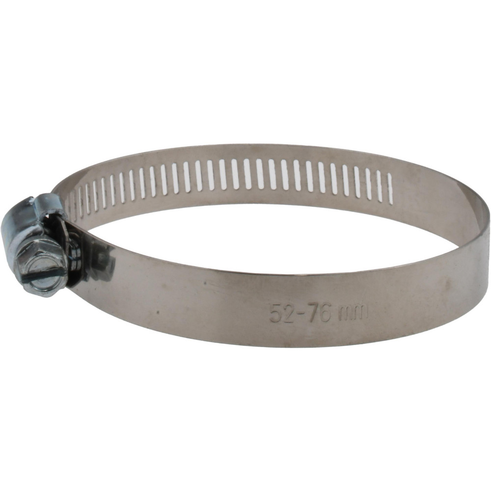 Worm Gear Clamp: SAE 40, 2 to 3" Dia, Stainless Steel & Carbon Steel Band