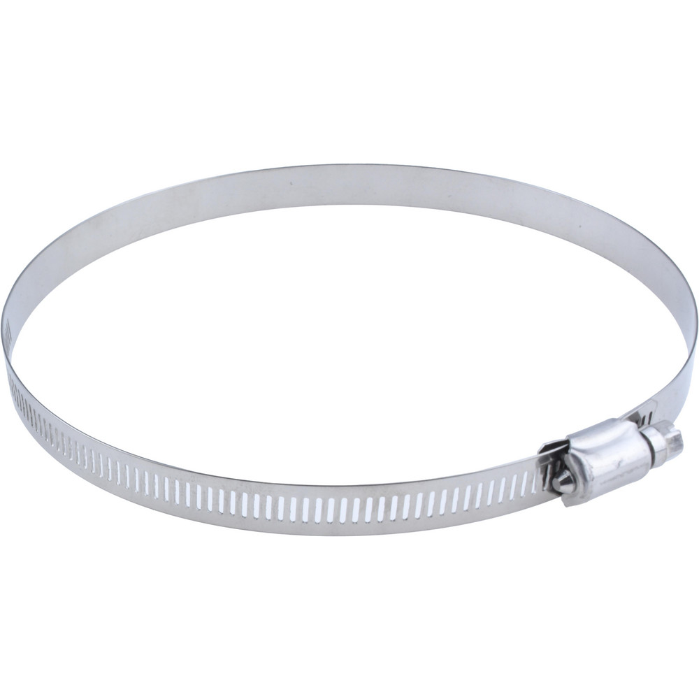 Worm Gear Clamp: SAE 96, 4-1/2 to 6-1/2" Dia, Stainless Steel Band