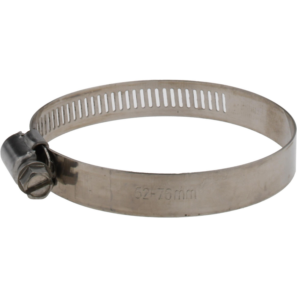 Worm Gear Clamp: SAE 40, 2 to 3" Dia, Stainless Steel Band