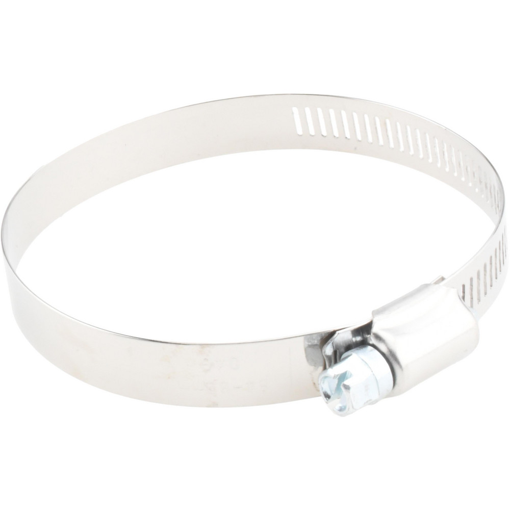 Worm Gear Clamp: SAE 48, 2-1/2 to 3-1/2" Dia, Stainless Steel & Carbon Steel Band