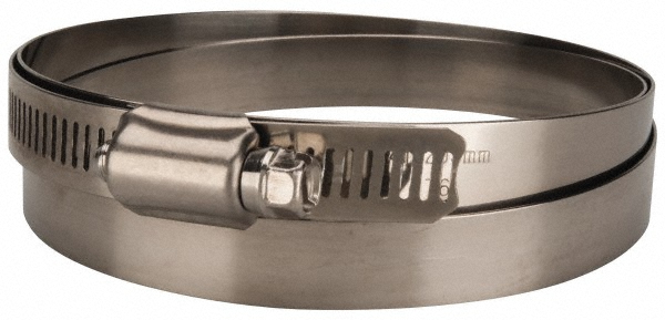 Worm Gear Clamp: SAE 176, 9-1/2 to 11-1/2" Dia, Stainless Steel Band