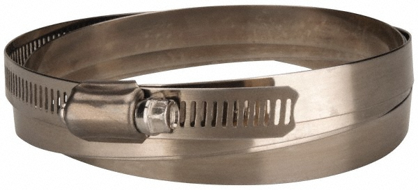 Worm Gear Clamp: SAE 270, 15-3/8 to 17-3/8" Dia, Stainless Steel Band