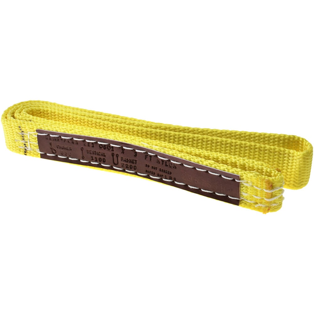 Eye & Eye Sling: 1" Wide, 3' Long, Nylon