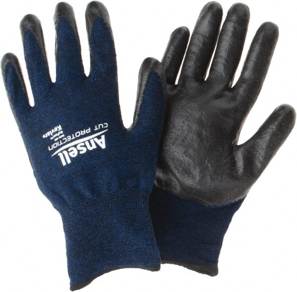 Ansell 97-505-10 Cut & Abrasion-Resistant Gloves: Size L, ANSI Cut A4, Foam Nitrile, Kevlar 