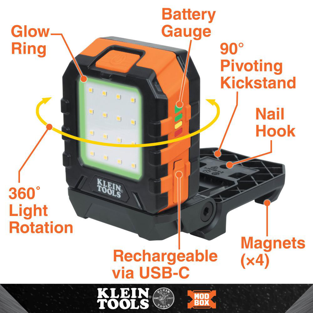 Klein Tools - Portable Work Lights: Portable Type: Stand; Light ...