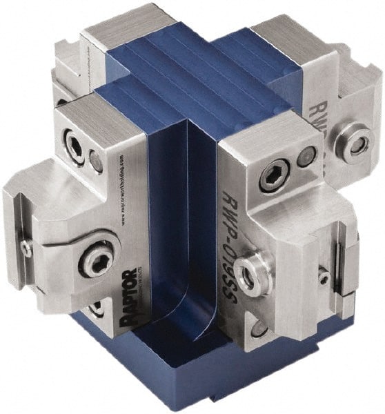 Raptor Workholding RWP-019-4X90T Modular Dovetail Vise: 1-1/4 Jaw Width, 1/8 Jaw Height, 0.37 Max Jaw Capacity 