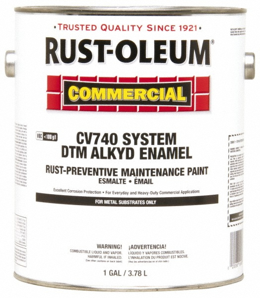 RustOleum Industrial Enamel Paint 1 gal, Flat, Black MSC Direct