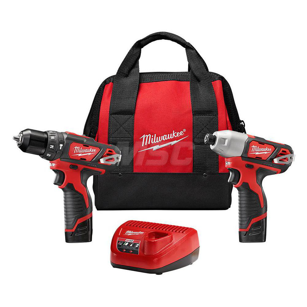 M12&trade; Cordless LITHIUM-ION 2-Tool Combo Kit - Includes (2) M12 Red Lithium-ion Batteries, 30-Minute Charger & Contractor Bag