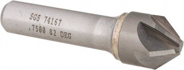 SGS 74167 3/4" Head Diam, 1/2" Shank Diam, 6 Flute 82° Solid Carbide Countersink Image