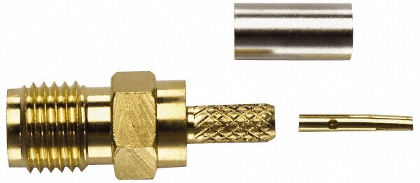 Coaxial Connectors; Connector Type: Jack ; Impedance (Ohms): 50 ; Body Orientation: Straight ; Finish: Gold ; Mount Type: Cable ; Contact Material: Beryllium Copper