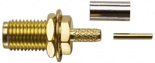 Coaxial Connectors; Connector Type: Jack ; Impedance (Ohms): 50 ; Body Orientation: Straight ; Finish: Gold ; Mount Type: Cable ; Contact Material: Beryllium Copper