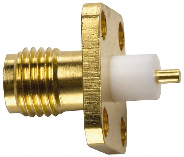 Coaxial Connectors; Connector Type: Jack ; Impedance (Ohms): 50 ; Body Orientation: Straight ; Finish: Gold ; Mount Type: Panel ; Contact Material: Beryllium Copper