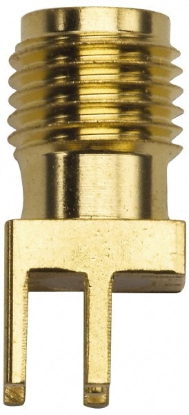 Coaxial Connectors; Connector Type: Jack ; Impedance (Ohms): 50 ; Body Orientation: Straight ; Finish: Gold ; Mount Type: Edge ; Contact Material: Beryllium Copper